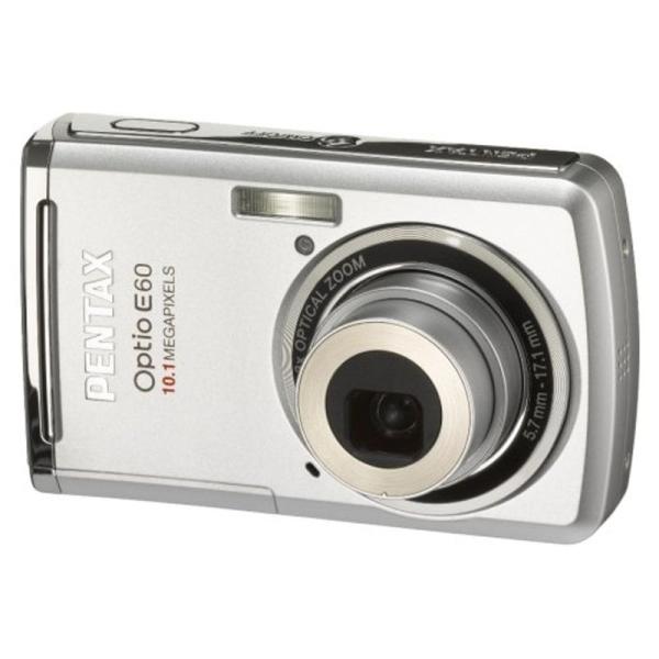 PENTAX デジタルカメラ Optio (オプティオ) E60 シルバー 1010万画素 光学3倍ズーム OPTIOE60S