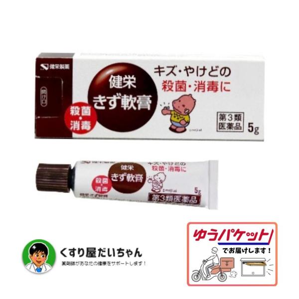 【第3類医薬品】健栄きず軟膏　５ｇ　ゆうパケット発送OK　使用期限2028.08