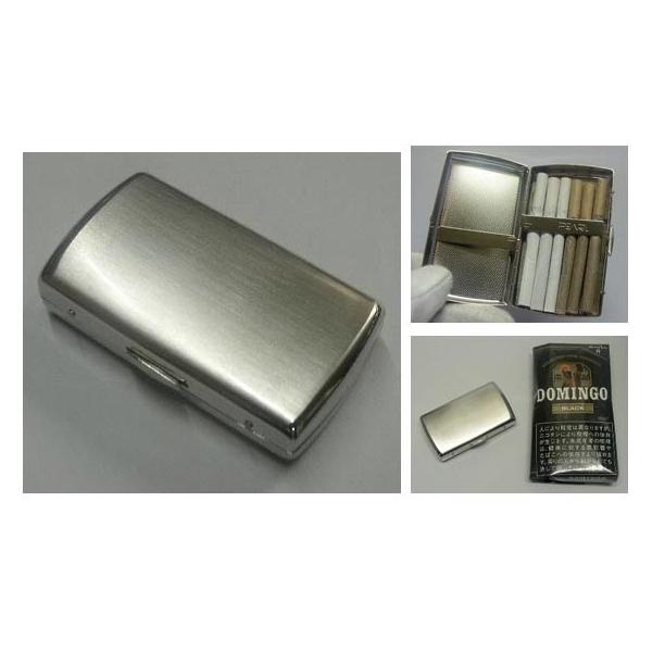 送料180円〜坪田ヴィーナスミニ シガレットケース 両切り(10本)手巻き(10本-12本) ニッケルサテン(11426)真鍮製メタル