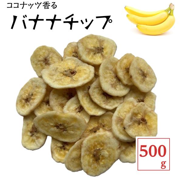 バナナチップス 500g ドライフルーツ ココナッツオイル香る 甘さ控えめ おやつ 美容 割れあり おつまみ ネコポス便 ポスト投函