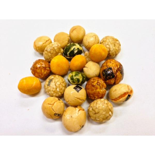 落花生にエビ・醤油・ゴマ・青のり・イカ味の寒梅粉をかけてミックスしています。●内容量400ｇ（ジッパー袋入り）●原材料 落花生、小麦粉、寒梅粉、砂糖、デンプン 胡麻、醤油、植物油、食塩、青のり、のり、イカ、エビ、加工デンプン、着色料（黄５．...