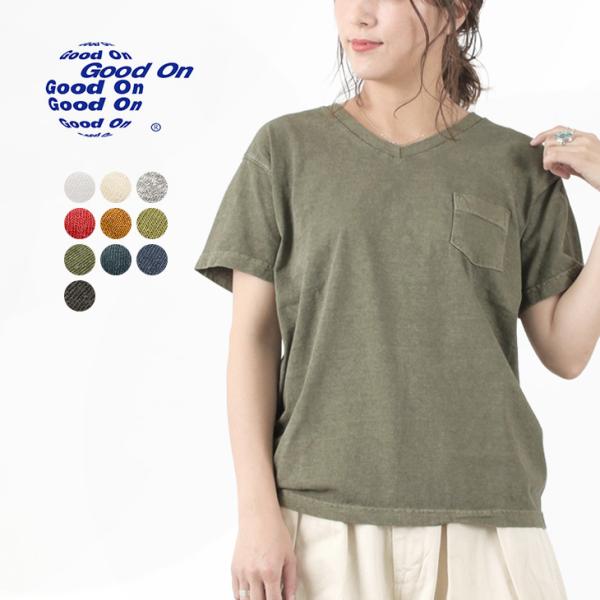 GOOD ON（グッドオン） ショートスリーブ Vネック ポケットTシャツ