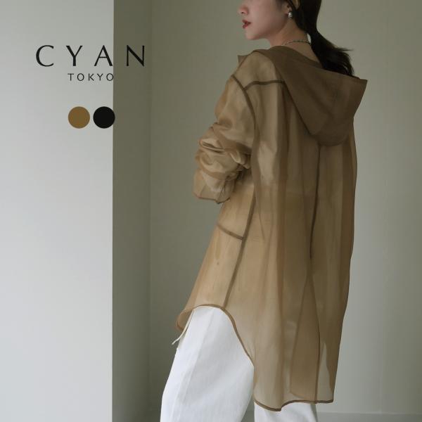 FICTION TOKYO オーガンジー トップス CYAN TOKYO（シアントーキョー） ソフトオーガンジー シャツ
