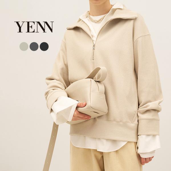 YENN YENN(イェン)フェイデット リブ ハーフジップ プル YENN YENN(イェン)フェイデット リブ ハーフジップ プル
