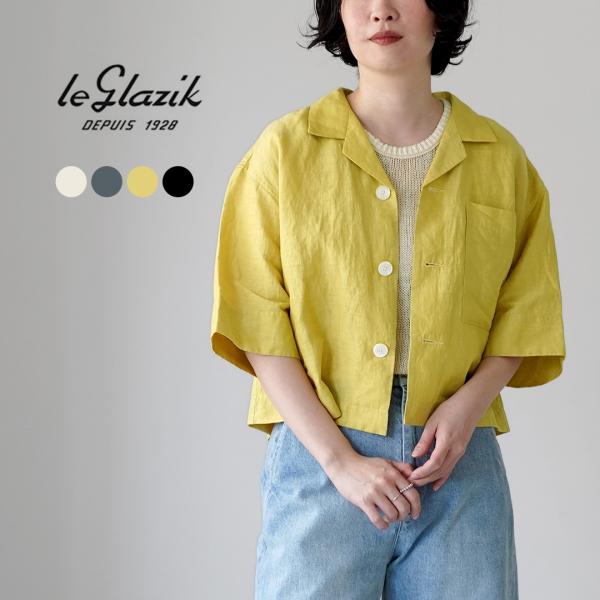 LE GLAZIK（ルグラジック） リネンレーヨン オープンカラー シャツ