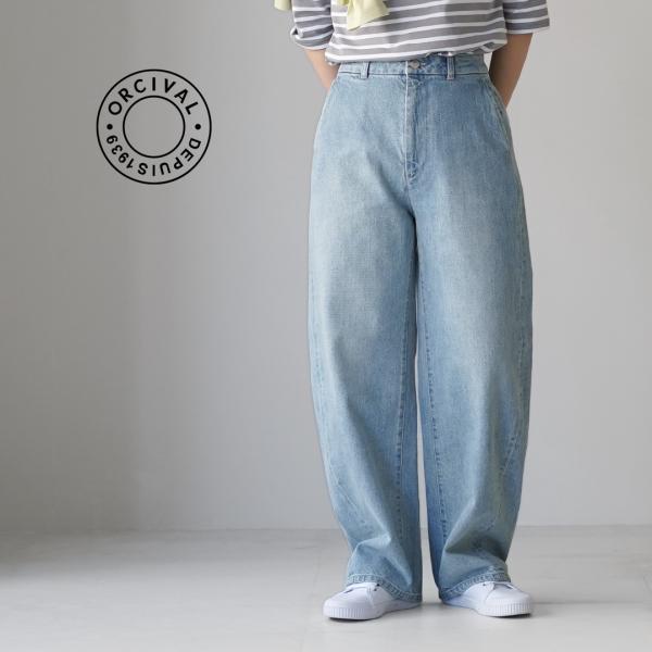 ORCIVAL（オーシバル） ワイド カーブパンツ デニム / レディース
