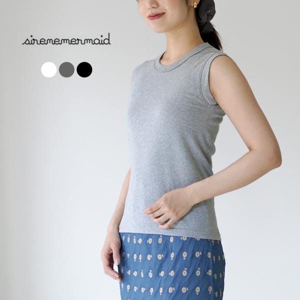 SIRENEMERMAID（シレーヌマーメイド） クルーネック ノースリーブ カットソー / Tシャツ インナー タンクトップ レディース