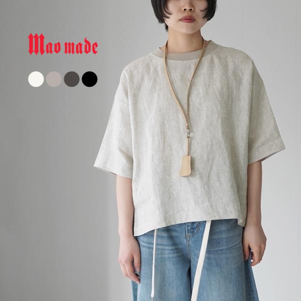 mao made（マオメイド） リネン Tシャツ / レディース 半袖 : GochI by