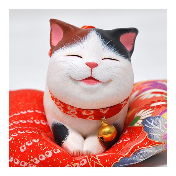 もりわじん作品「わこいごこち ミケ」 ねこの置物 猫造形 : ね