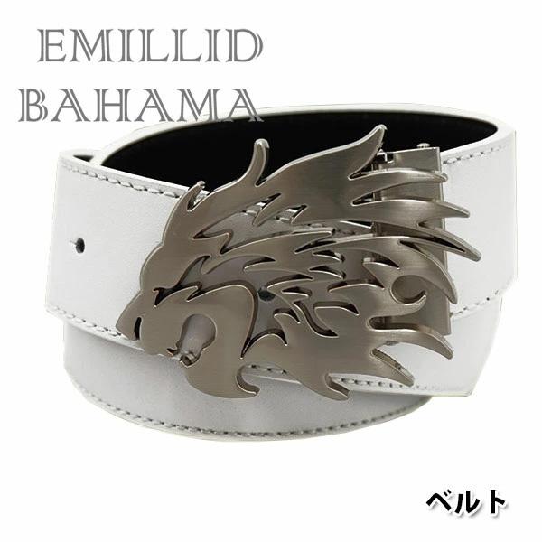 EMILLID BAHAMA - 新品エミリッドバハマEMILLID BAHAMAゴルフリバーシブルベルト白/黒 新品エミリッドバハマEMILLID BAHAMAゴルフリバーシブルベルト白