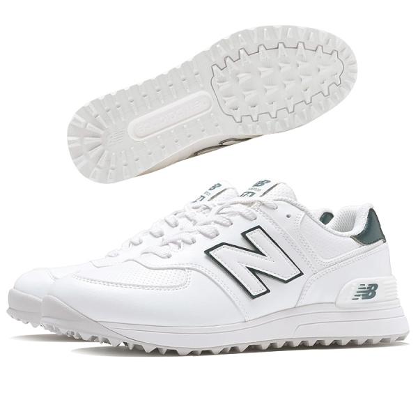 【大特価】ニューバランス new balance ゴルフシューズ スパイクレス Golf 574 v4 ホワイト/グリーン WHITE with MEDUSA GREEN and GREY MATTER UG574C4