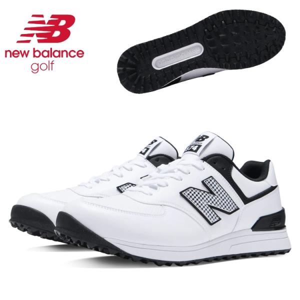 ニューバランス new balance ゴルフシューズ スパイクレス ホワイト/ブラック 574 v...