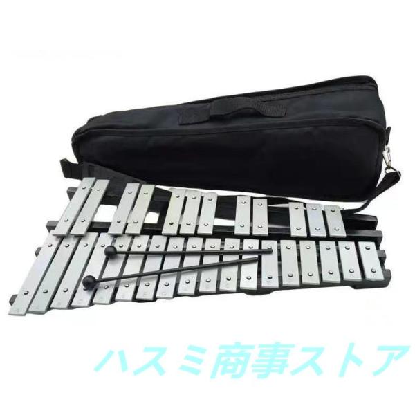 鉄琴 収納ケース付 グロッケン 30鍵盤 折りたたみ 卓上 鉄琴 グロッケン 楽器 折りたたみ 卓上鉄琴 卓上 30音 折り畳み