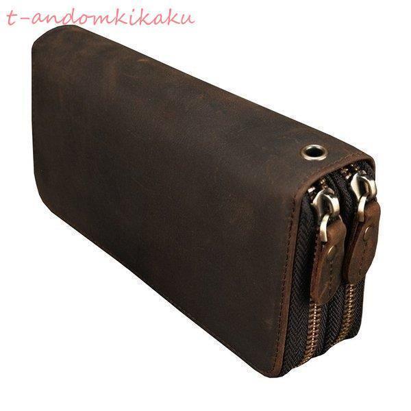 製品の説明特徴：シンプルかつ落ち着いた雰囲気が高級感を与えます！内側にはカードポケットがたくさんあり、収納にはとても便利です！カードは24枚入れられ、容易な取り出しや中身の見やすさなど高機能に使用出来るロングウォレットです。★カラー：ブラウ...