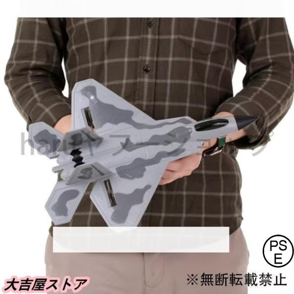 ラジコン RC 飛行機 F-22 ラプターモデル飛行機 戦闘機 2CH EPP 2.4g 固定翼 おもちゃ ギフト2.4 グラムリモコン抗干渉システム制御することができ飛行機 100 メートル以内仕様:アイテム名: FX822 固定翼リモコ...