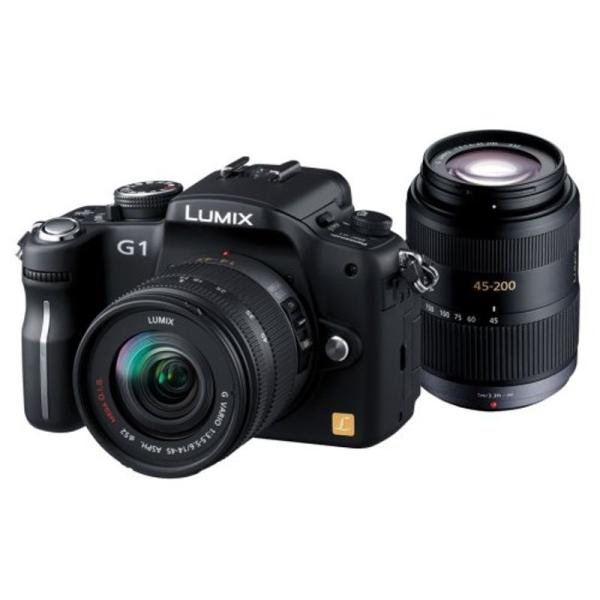 パナソニック デジタル一眼カメラ LUMIX (ルミックス) G1 Wレンズキット コンフォートブラック DMC-G1W-K