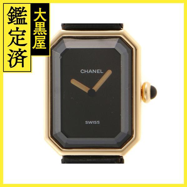 CHANEL（シャネル） プルミエール YG/革 ブラック クォーツ H0090