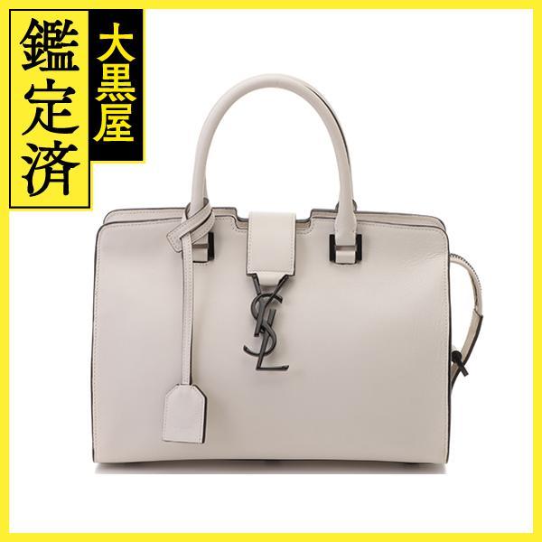 SAINT LAURENT サンローラン ベイビーカバス ホワイト レザー 