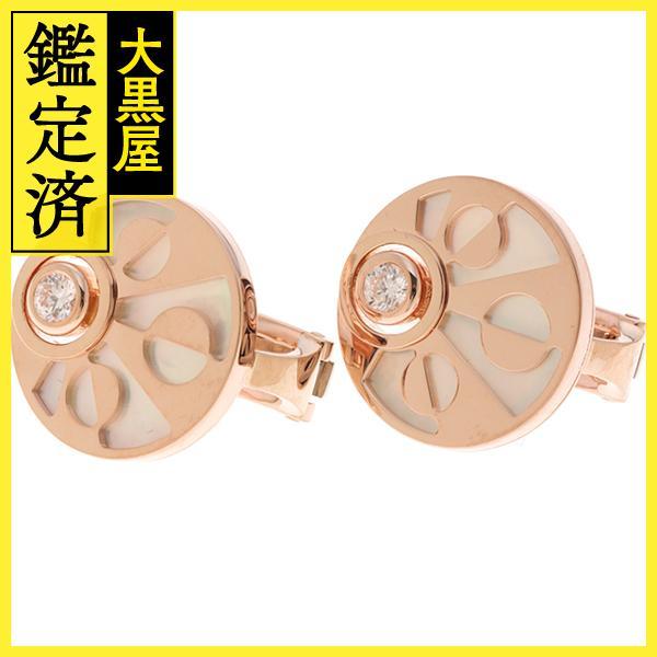 BVLGARI（ブルガリ） インタルシオ ピアス K18PG 白蝶貝/ダイヤモンド