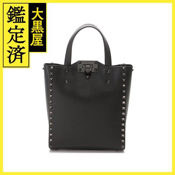 VALENTINO ヴァレンティノ ロックスタッズ アルコーブ トート ブラック 