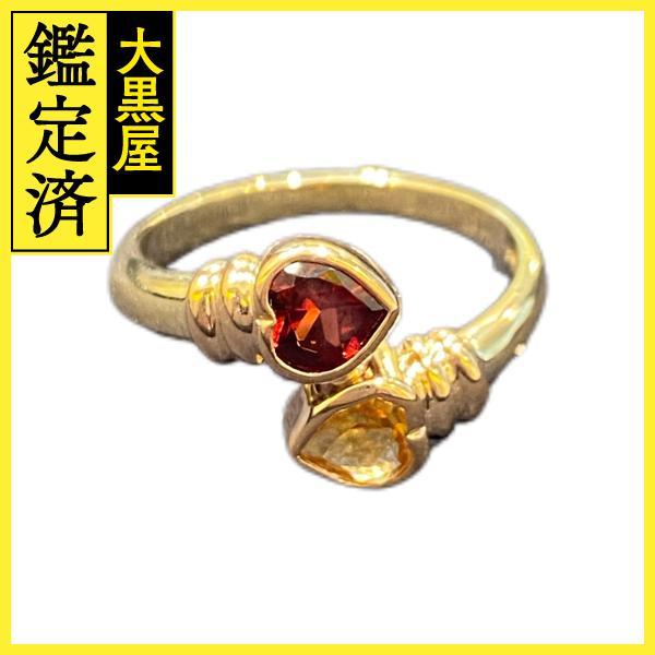 STAR JEWELRY（スタージュエリー） デザイン リング 指輪 ゴールド スタージュエリー  ガーネット 指輪 リング
