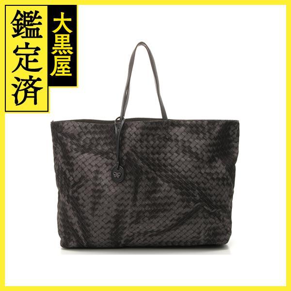 極美品　ボッテガヴェネタ　トートバッグ　イントレッチオリュージョン　グレー BOTTEGA VENETA（ボッテガ・ヴェネタ） イントレッチオリュージョン