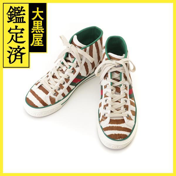 GUCCI グッチ テニス1977ハイカットスニーカー レディース36ハーフ 