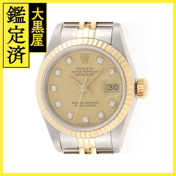 ROLEX ロレックス デイトジャスト 69173G 10PD シャンパン レディース【436】21...