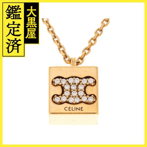 CELINE（セリーヌ） トリオンフ キューブネックレス クリスタル メッキ