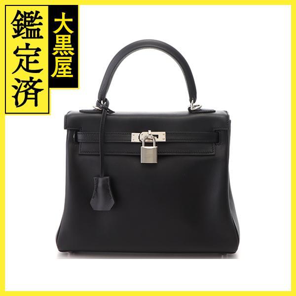 HERMES エルメス ハンドバッグ ケリー25 ブラック ヴォースイフト 