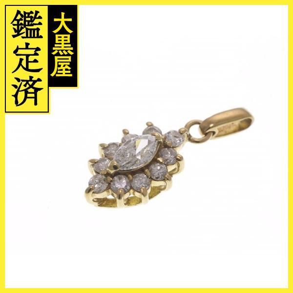 ☆絶品！輝き極上天然ダイヤモンド0.52ct k18金イエローゴールドペンダント ルフト K18イエローゴールド ダイヤモンドペンダント JPF0354G