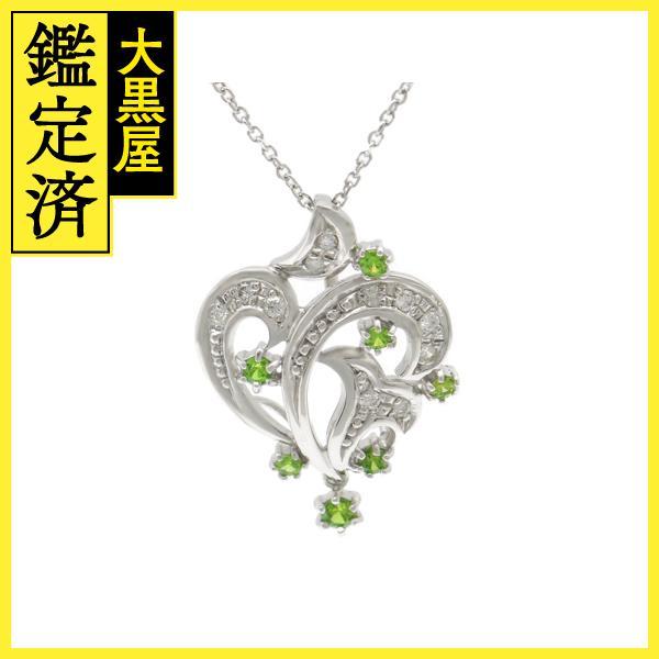 JEWELRY デマントイドガーネット ネックレス ダイヤモンド K18WG 