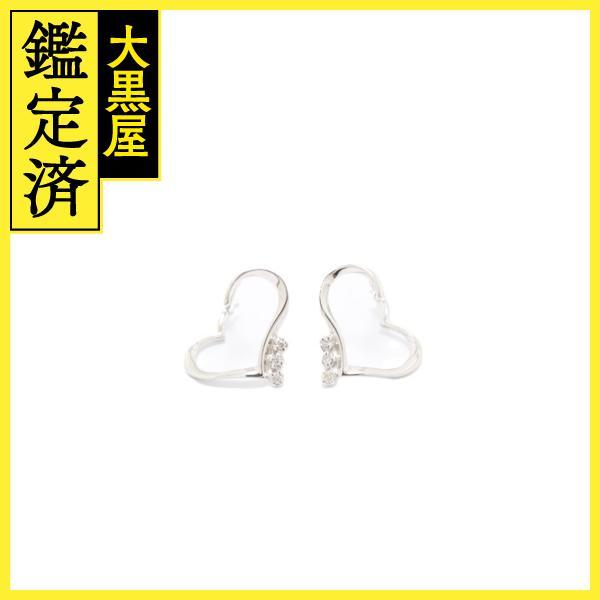 JEWELRY ジュエリー ハートモチーフ ピアス K18WG ダイヤモンド