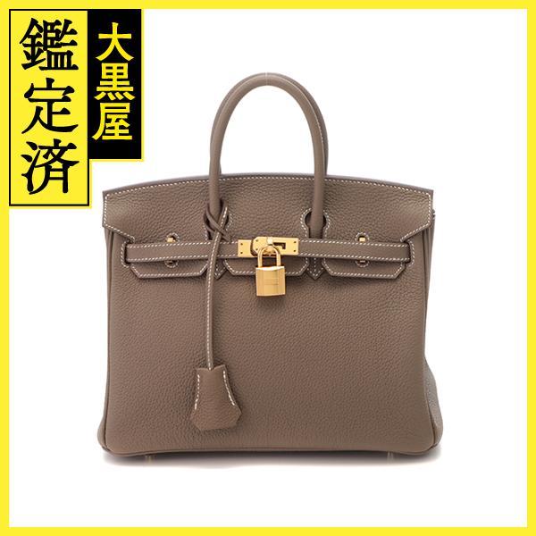 HERMES Herm〓s エルメス バーキン25 エトゥープ ゴールド金具 トゴ Y 