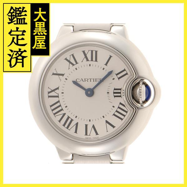 Cartier カルティエ バロンブルーSM W69010Z4 SS ベージュ レディース  