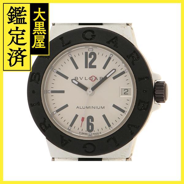 BVLGARI ブルガリ アルミニウム AL32TA アルミニウム/ラバーベルト  