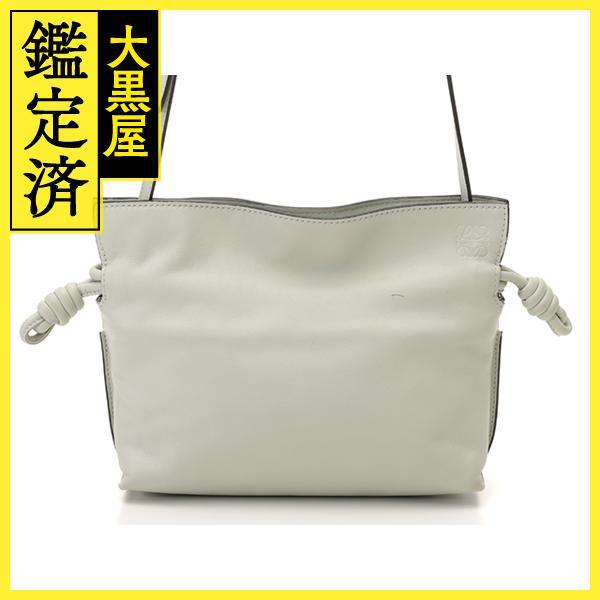 LOEWE（ロエベ） フラメンコミニ パールグレー レザー ショルダー 