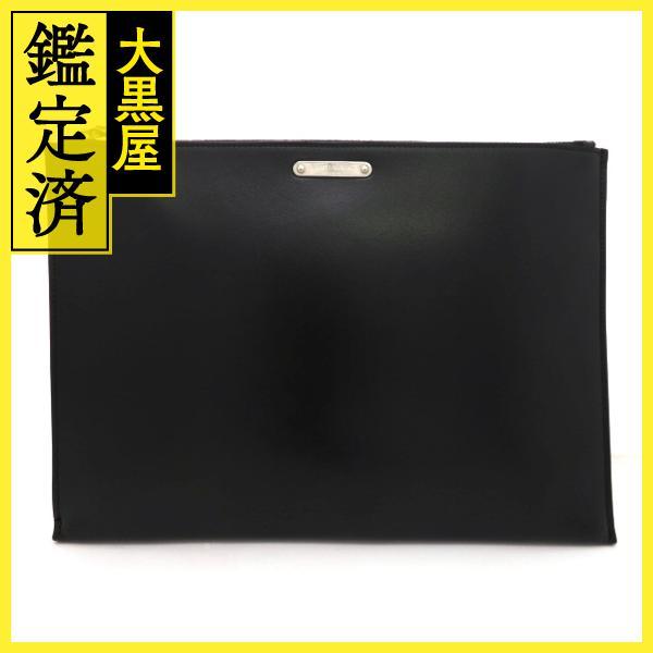 SAINT LAURENT ブラック クラッチバッグ SAINT LAURENT サンローラン クラッチバッグ ブラック カーフ【473