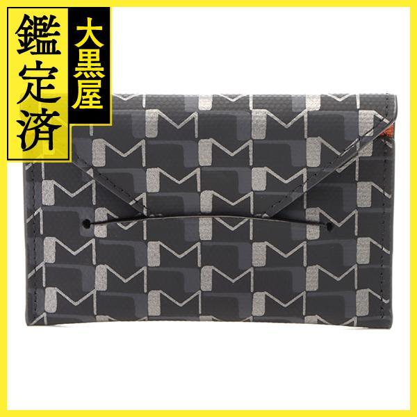 MOYNAT モワナ カードケース ブラック/シルバー キャンバス/ゴート 