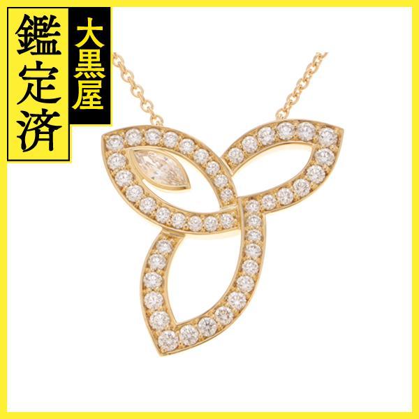 HARRY WINSTON リリークラスター ネックレス K18イエローゴールド 
