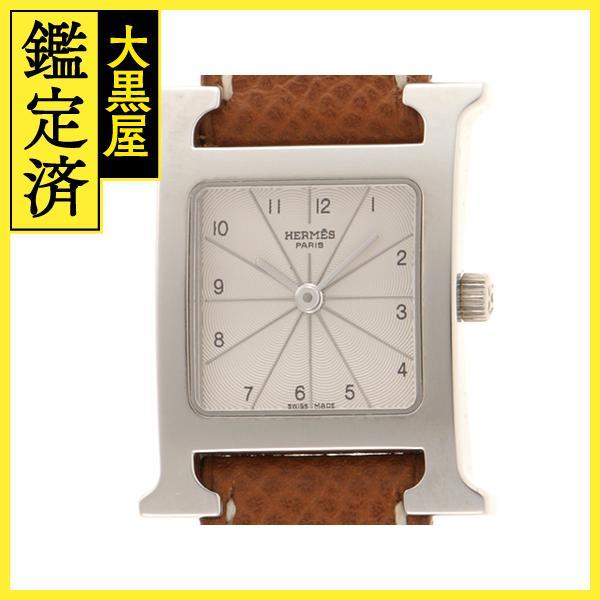 HERMES HERMES エルメス Hウォッチ HH1.210 SS/革 女性用クオーツ時計  