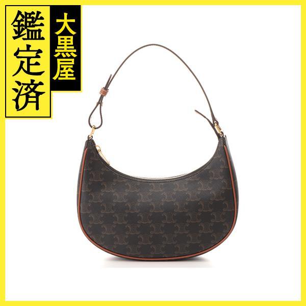 CELINE CELINE セリーヌ トリオンフ アヴァバッグ タン PVC/カーフ  