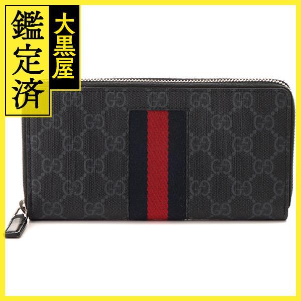 GUCCI グッチ 長財布 GGスプリーム ニューウェブジップアラウンド  