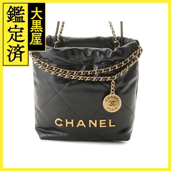 CHANEL（シャネル） CHANEL22 ミニハンドバッグ ブラック ゴールド