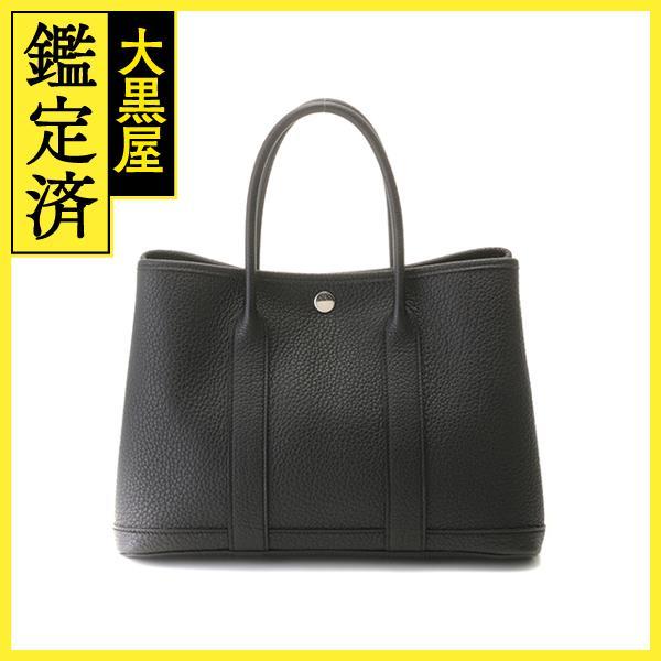 HERMES エルメス ハンドバッグ ガーデンパーティTPM ブラック  