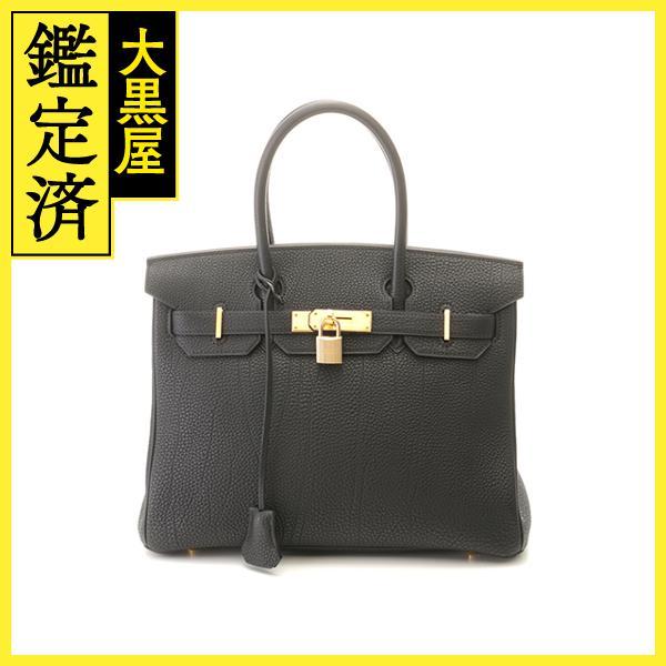 HERMES HERMES エルメス バーキン30 トゴ ブラック ゴールド金具 □G  