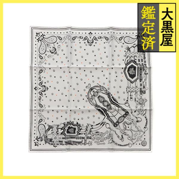 HERMES（エルメス） スカーフ カレ55 Brides et Destin Bandana グリ
