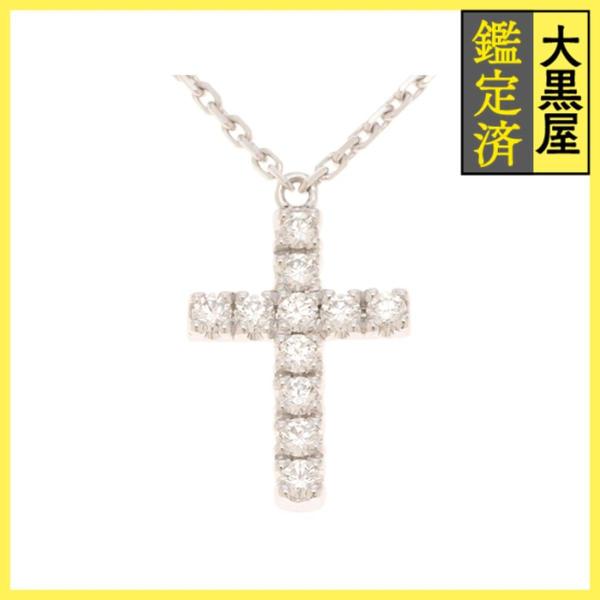 カルティエ  ダイヤクロス ネックレス Cartier（カルティエ） クロス ネックレス K18ホワイトゴールド