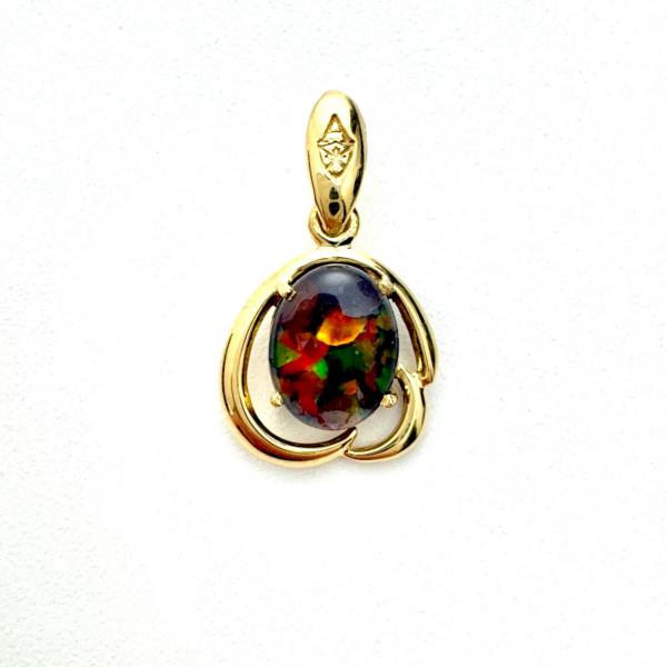 JEWELRY ジュエリー ジュエリー K18/BOP/1.0g 貴金属・宝石 ペンダントトップ K18ゴールド/ブラックオパール ゴールド レディース【中古】