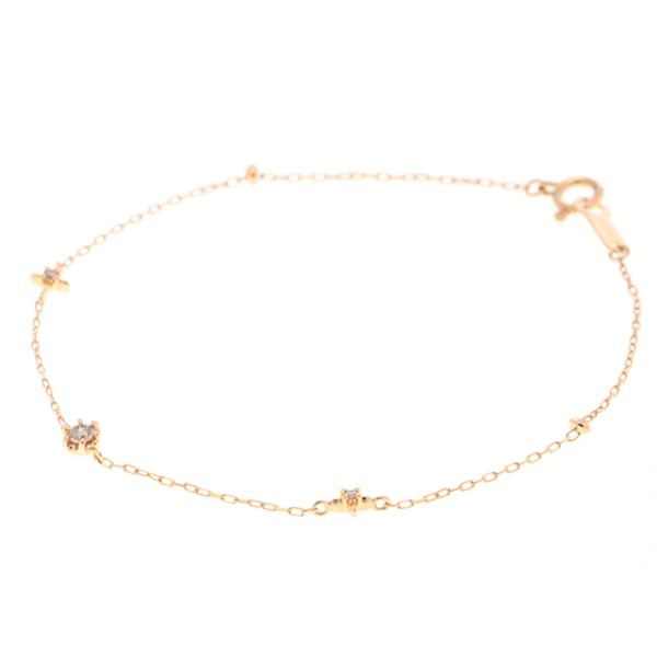 55%OFF 4℃ K18YG ブレスレット 4℃ ヨンドシー K18YG/D/約0.9g/約17cm【205】 貴金属・宝石